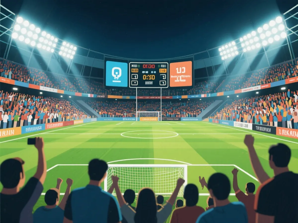 世界杯实时比分看板示意图